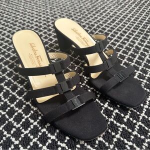 Salvador Ferragamo | Slip On Heels, Black 7.5